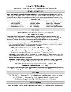 Data Analyst Resume Sample Monster regarding measurements 1700 X 2200