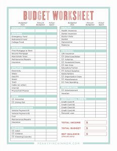 Dave Ramsey Budget Templates Unique Bud Worksheet Zero Balance with regard to sizing 1275 X 1650