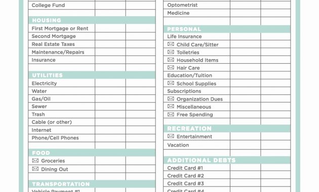 Dave Ramsey Budget Templates Unique Bud Worksheet Zero Balance with regard to sizing 1275 X 1650