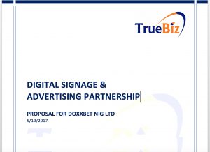 Digital Signage Advertising Partnership Proposal Truebiz pertaining to proportions 1452 X 1056