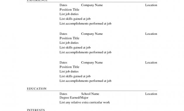 Easy 3 Resume Templates Pinterest Resume Templates Resume for size 1275 X 1650