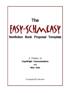 Easy Schmeasy Book Proposal Template Write Nonfiction Now throughout proportions 1375 X 1800