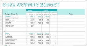 Easy Wedding Budget Excel Template Savvy Spreadsheets pertaining to measurements 1400 X 758