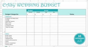 Easy Wedding Budget Excel Template Savvy Spreadsheets throughout size 1400 X 758