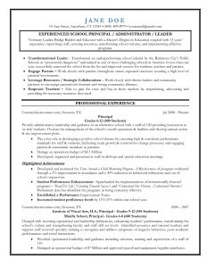 Entry Level Assistant Principal Resume Templates Senior Educator with proportions 1275 X 1650