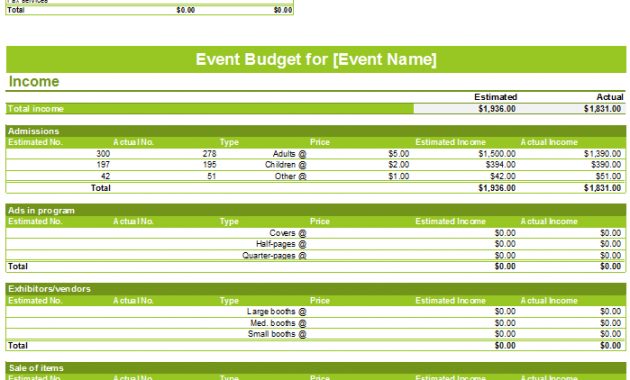 Event Budget Template Spreadsheet Budget Templates regarding proportions 699 X 1170