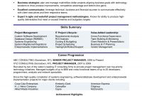 Experienced It Project Manager Resume Sample Monster intended for measurements 1700 X 2200