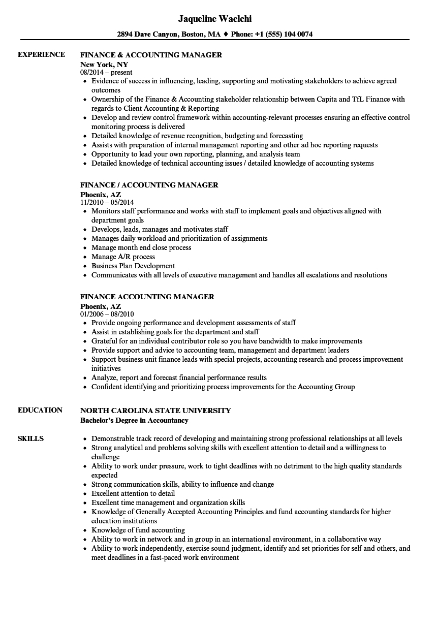 Finance Accounting Manager Resume Samples Velvet Jobs with regard to dimensions 860 X 1240