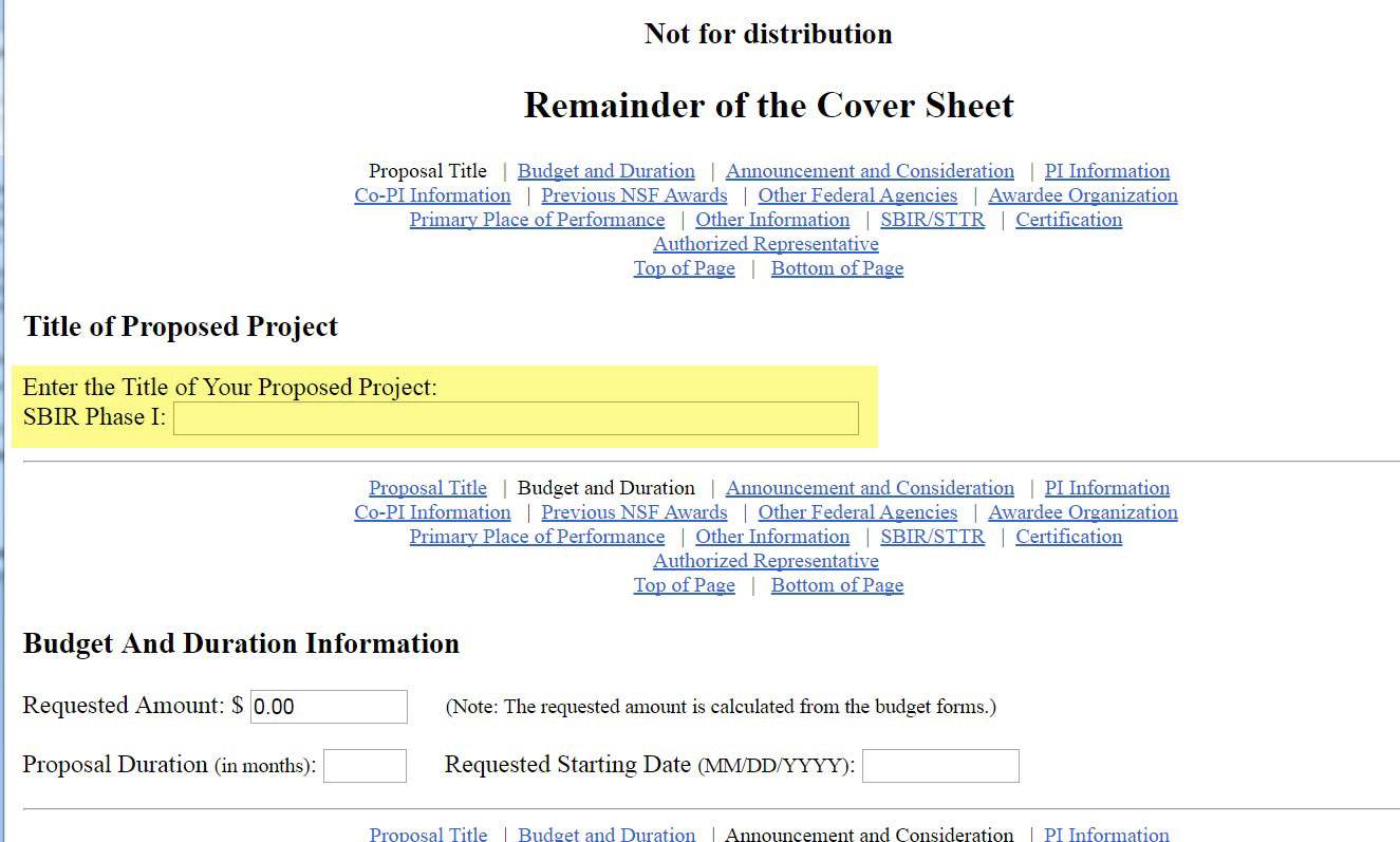 Form Preparation Nsf Sbir throughout proportions 1325 X 797