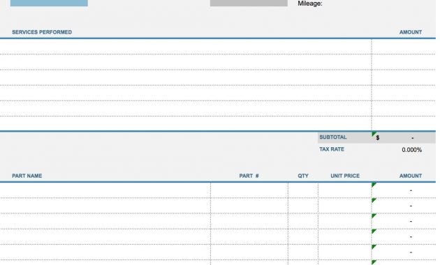 Free Auto Body Repair Invoice Template Excel Pdf Word Doc inside measurements 1022 X 1262