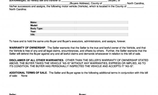 Free Automobile Bill Of Sale Form Templates At throughout dimensions 2550 X 3300