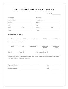 Free Boat Trailer Bill Of Sale Form Download Pdf Word throughout sizing 816 X 1056