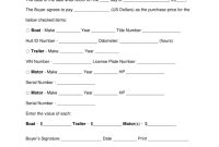 Free Boat Vessel Bill Of Sale Form Pdf Word Eforms Free within measurements 791 X 1024
