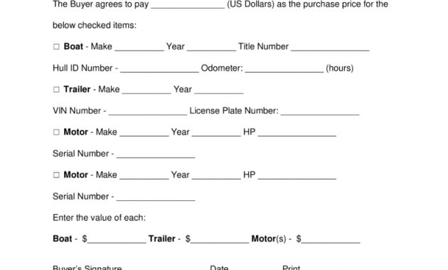 Free Boat Vessel Bill Of Sale Form Pdf Word Eforms Free within measurements 791 X 1024