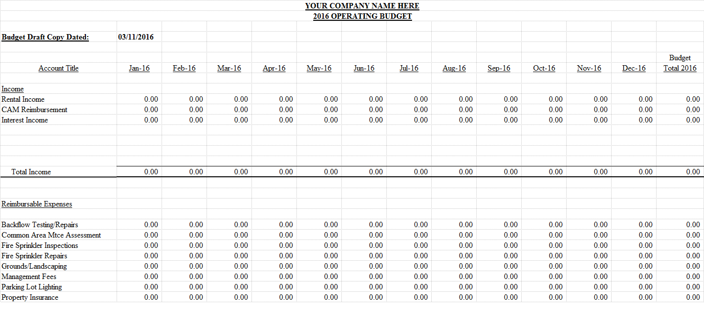 Free Budget Template For Property Managers Real Estate Bookkeeper pertaining to sizing 1425 X 648