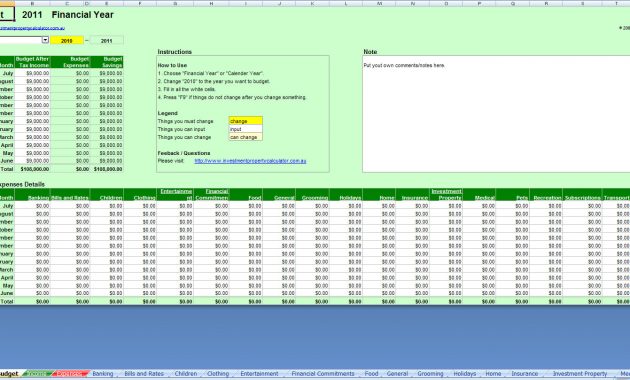 Free Comprehensive Budget Planner Spreadsheet Excel for measurements 1515 X 809