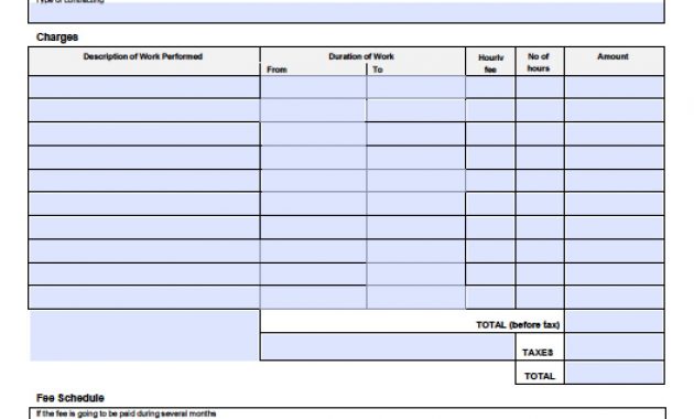 Free Contractor Invoice Template Excel Pdf Word Doc in proportions 1054 X 1312