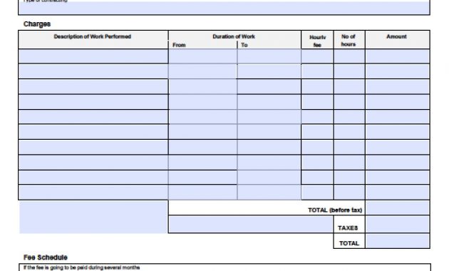 Free Contractor Invoice Template Excel Pdf Word Doc intended for proportions 1054 X 1312