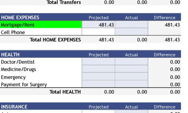 Free Download Bi Weekly Personal Budget Excel Spreadsheet 8 throughout size 728 X 1227