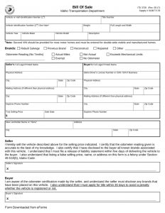 Free Idaho Bill Of Sale Forms Pdf Eforms Free Fillable Forms throughout size 791 X 1024