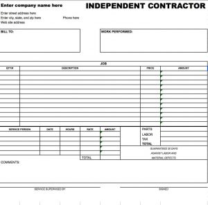 Free Independent Contractor Invoice Template Excel Pdf Word Doc inside sizing 1078 X 1064