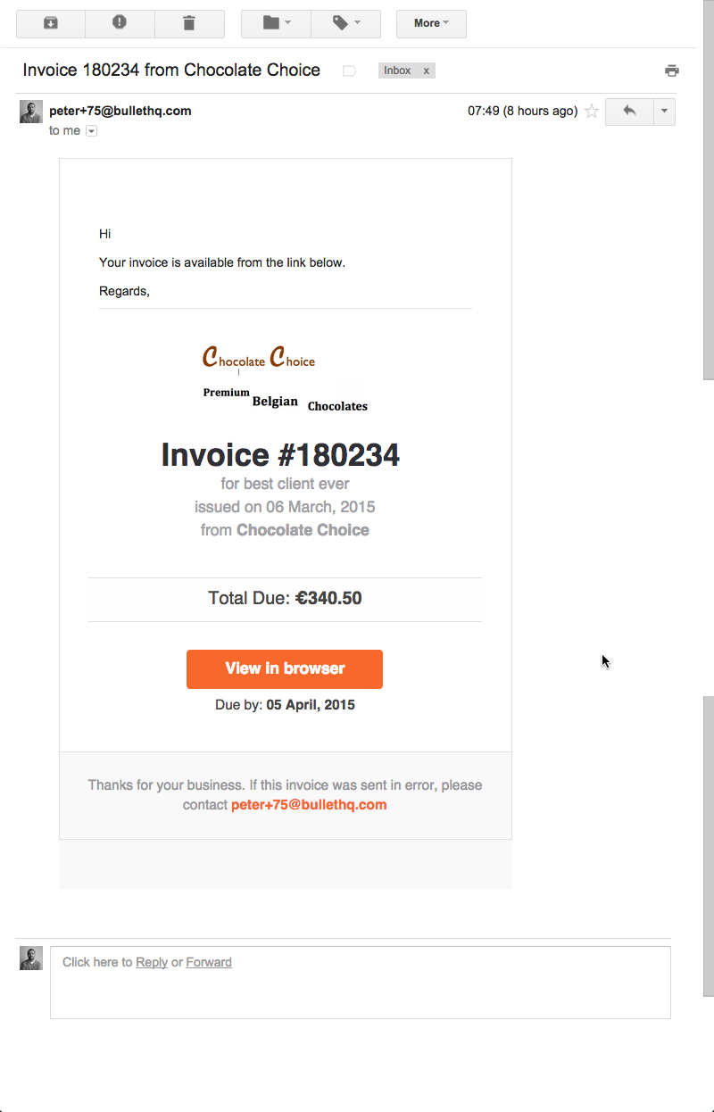 Free Invoice Template Email throughout dimensions 800 X 1246