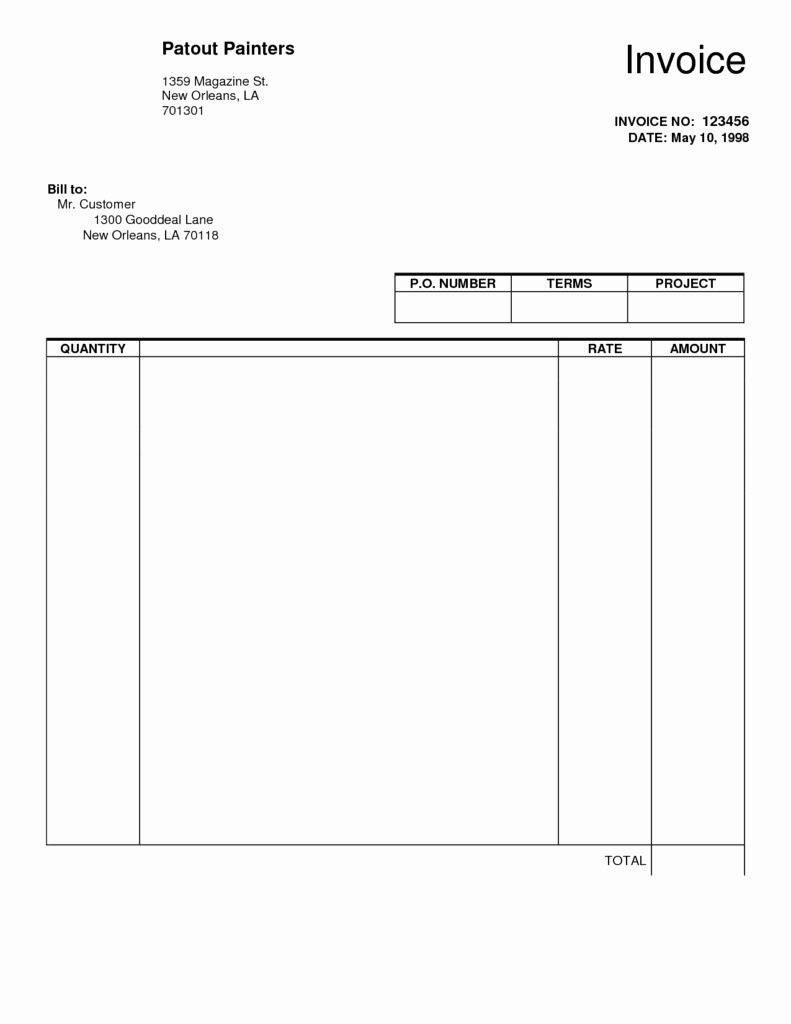 Free Invoice Template Pdf Fillable Fillable Invoice Template Pdf with regard to measurements 791 X 1024