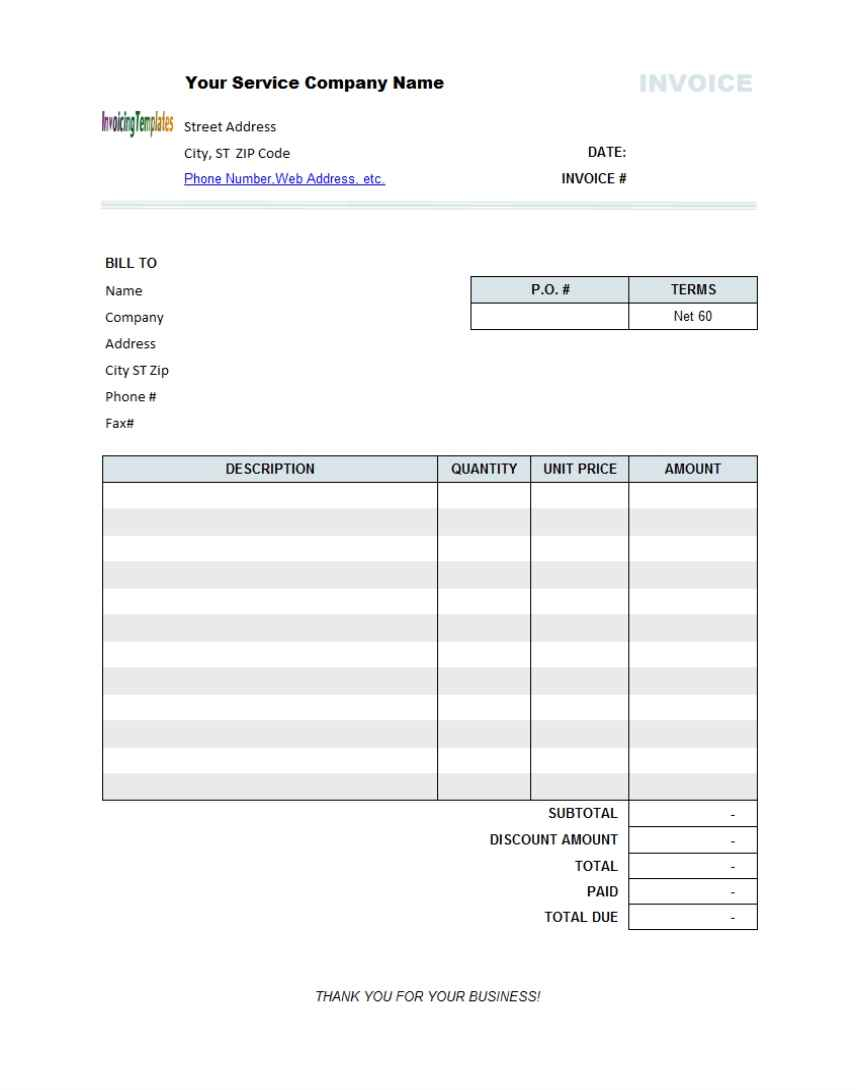 Free Invoice Template Word Document And Open Office Bill Template within dimensions 856 X 1090