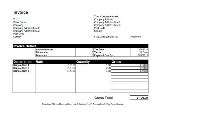 Free Invoice Templates For Word Excel Open Office Invoiceberry inside dimensions 1346 X 951