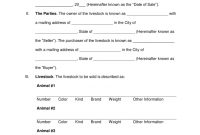 Free Livestock Bill Of Sale Form Word Pdf Eforms Free with proportions 791 X 1024