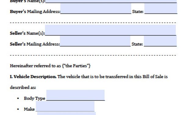 Free Oklahoma Dps Motor Vehicle Bill Of Sale Form Pdf Word Doc with measurements 878 X 1226