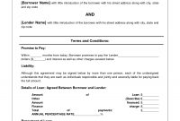 Free Personal Loan Agreement Form Template 1000 Approved In 2 for proportions 1275 X 1650