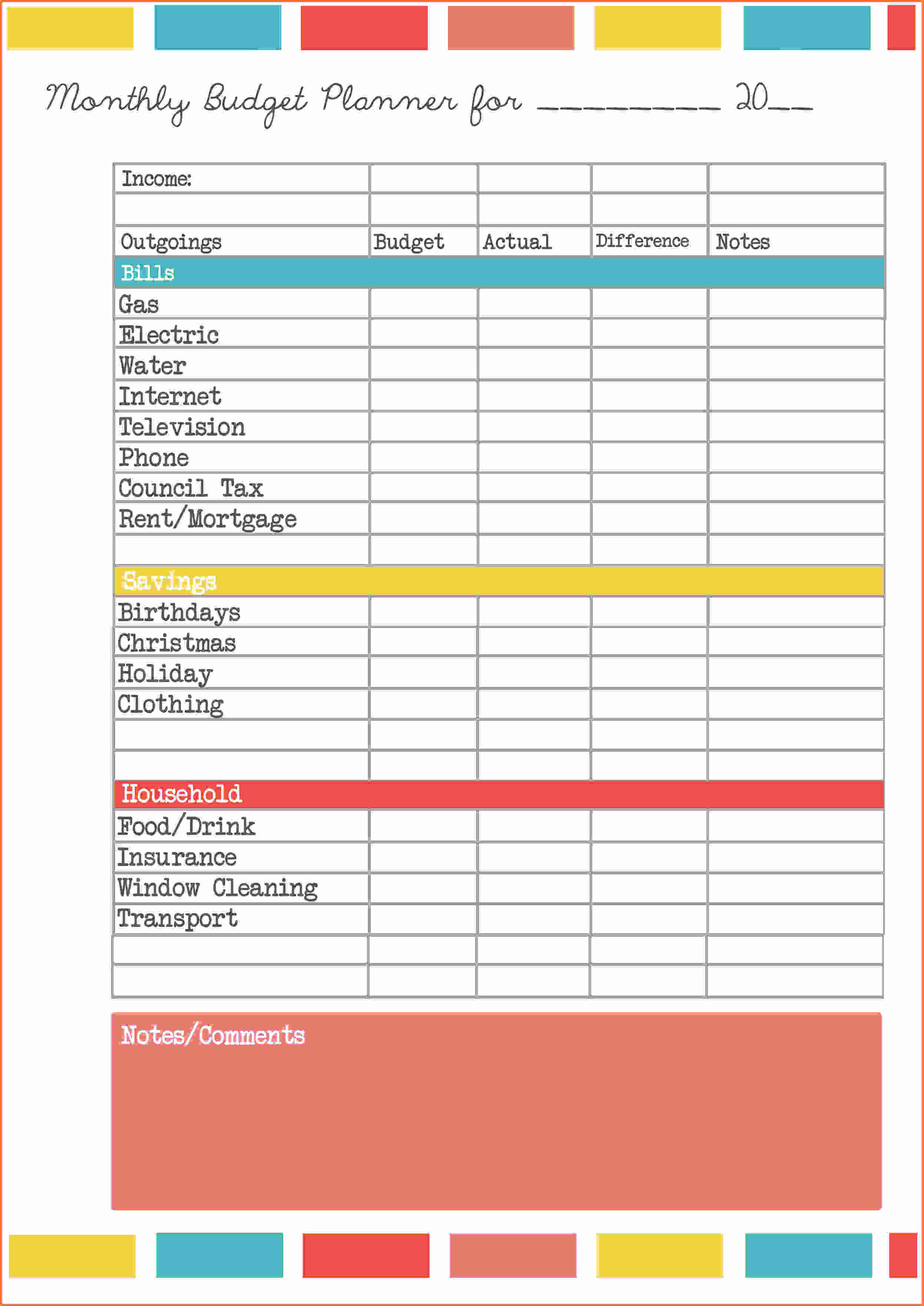 Free Printable Budgetheet Templateheets For All Online Sample Of with dimensions 2492 X 3520