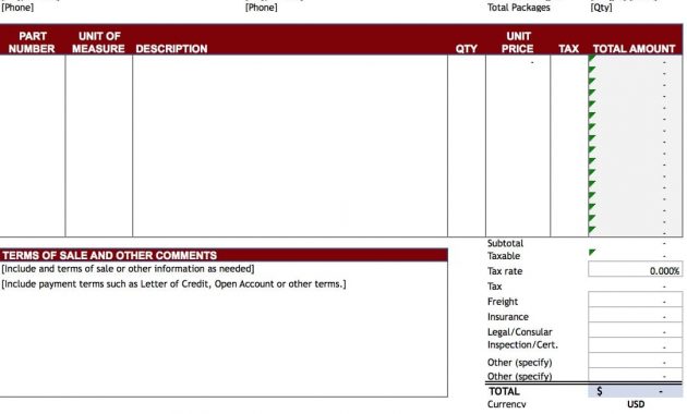 Free Pro Forma Invoice Template Excel Pdf Word Doc with sizing 1082 X 1160