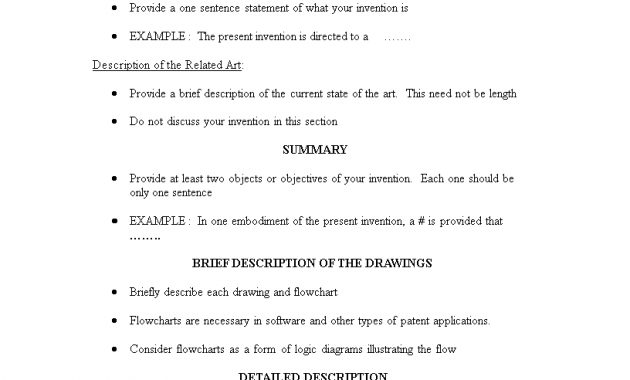 Free Provisional Patent Application Template Templates At regarding size 816 X 1056