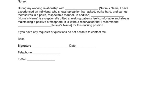 Free Registered Nurse Rn Letter Of Recommendation Template With with dimensions 791 X 1024