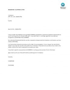 Free Resignation Acceptance Letter Template Templates At throughout sizing 816 X 1056