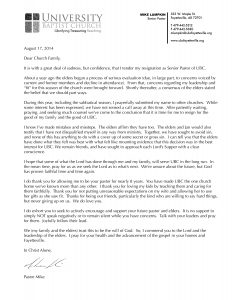 Free Senior Church Pastor Resignation Letter Templates At regarding measurements 2550 X 3300