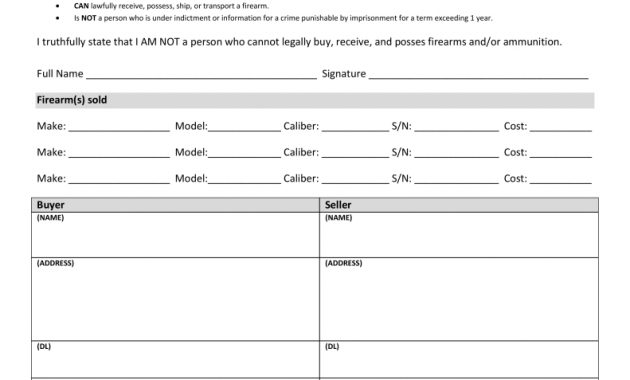 Free Texas Firearm Bill Of Sale Form Pdf Eforms Free Fillable in measurements 791 X 1024