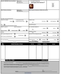 Free Ups Commercial Invoice Template Excel Pdf Word Doc with measurements 908 X 1098