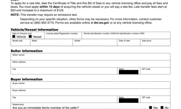 Free Washington Bill Of Sale Forms Pdf Eforms Free Fillable Forms inside proportions 791 X 1024