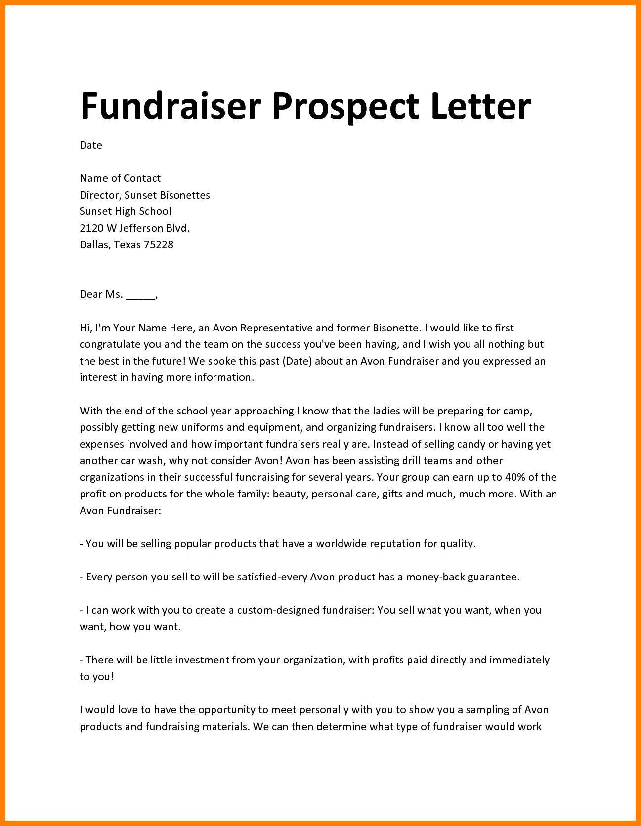 Fundraiser Proposal Letter Template Sample with regard to measurements 1297 X 1672