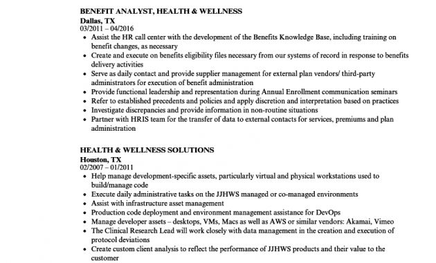 Health Wellness Resume Samples Velvet Jobs for proportions 860 X 1240