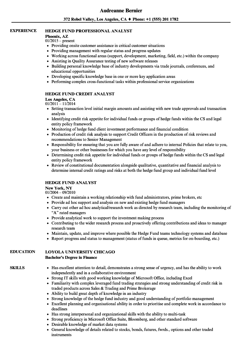 Hedge Fund Analyst Resume Samples Velvet Jobs within proportions 860 X 1240