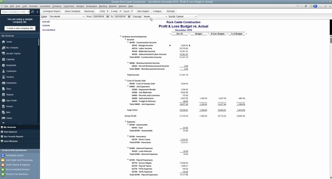 How To Create A Budget To Actual Report In Quickbooks Youtube pertaining to dimensions 1280 X 692