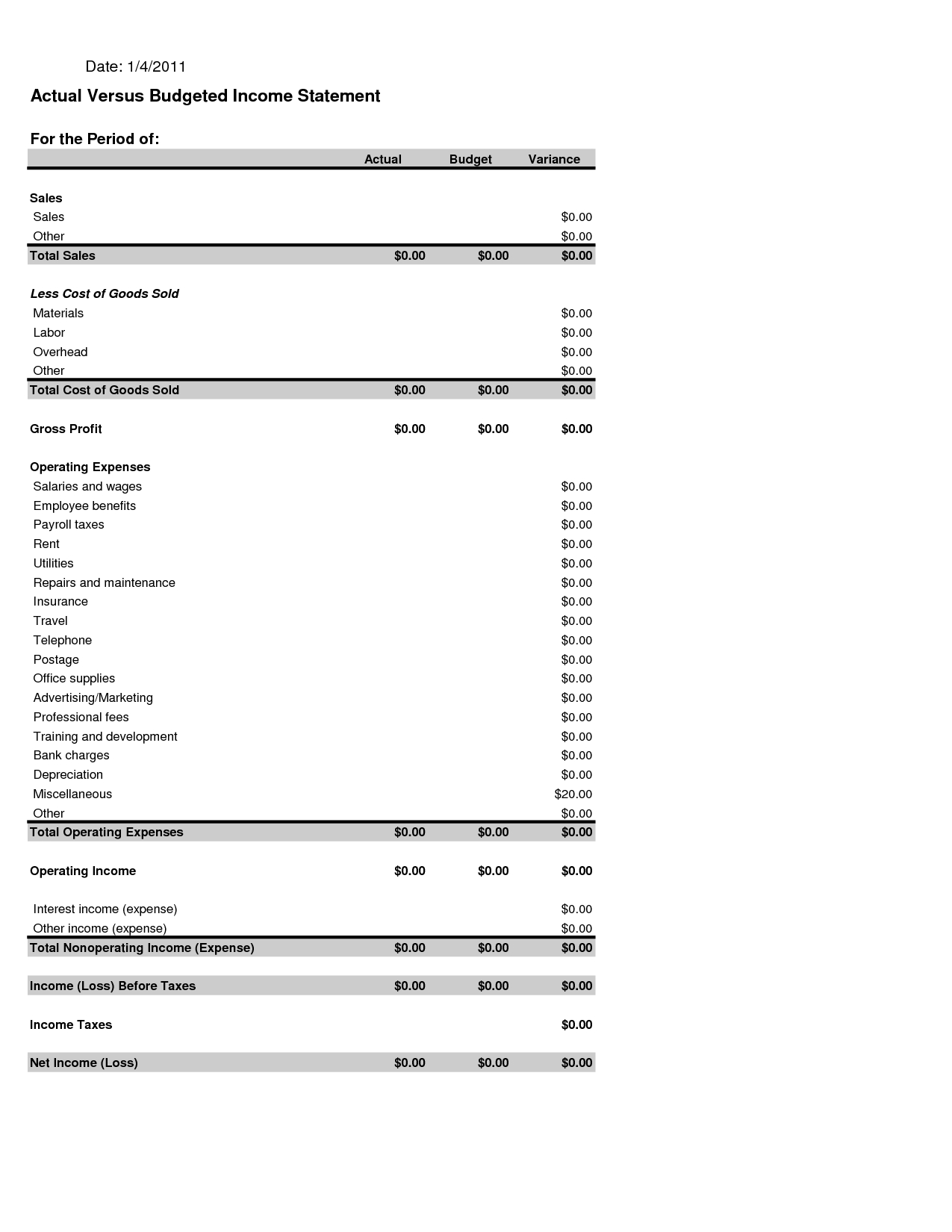 Income Statement Accounting Template Best Template Collection throughout proportions 1275 X 1650