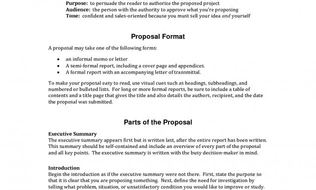 Informal Proposal Letter Example Writing A Project Proposal A with dimensions 1275 X 1650