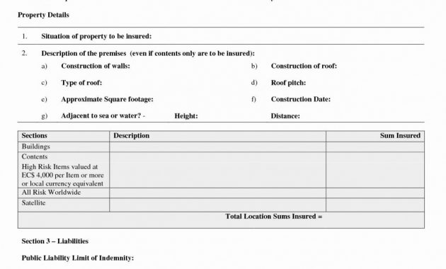 Insurance Quote Sheet Template Or Form Insurance Proposal Form with dimensions 1084 X 1403