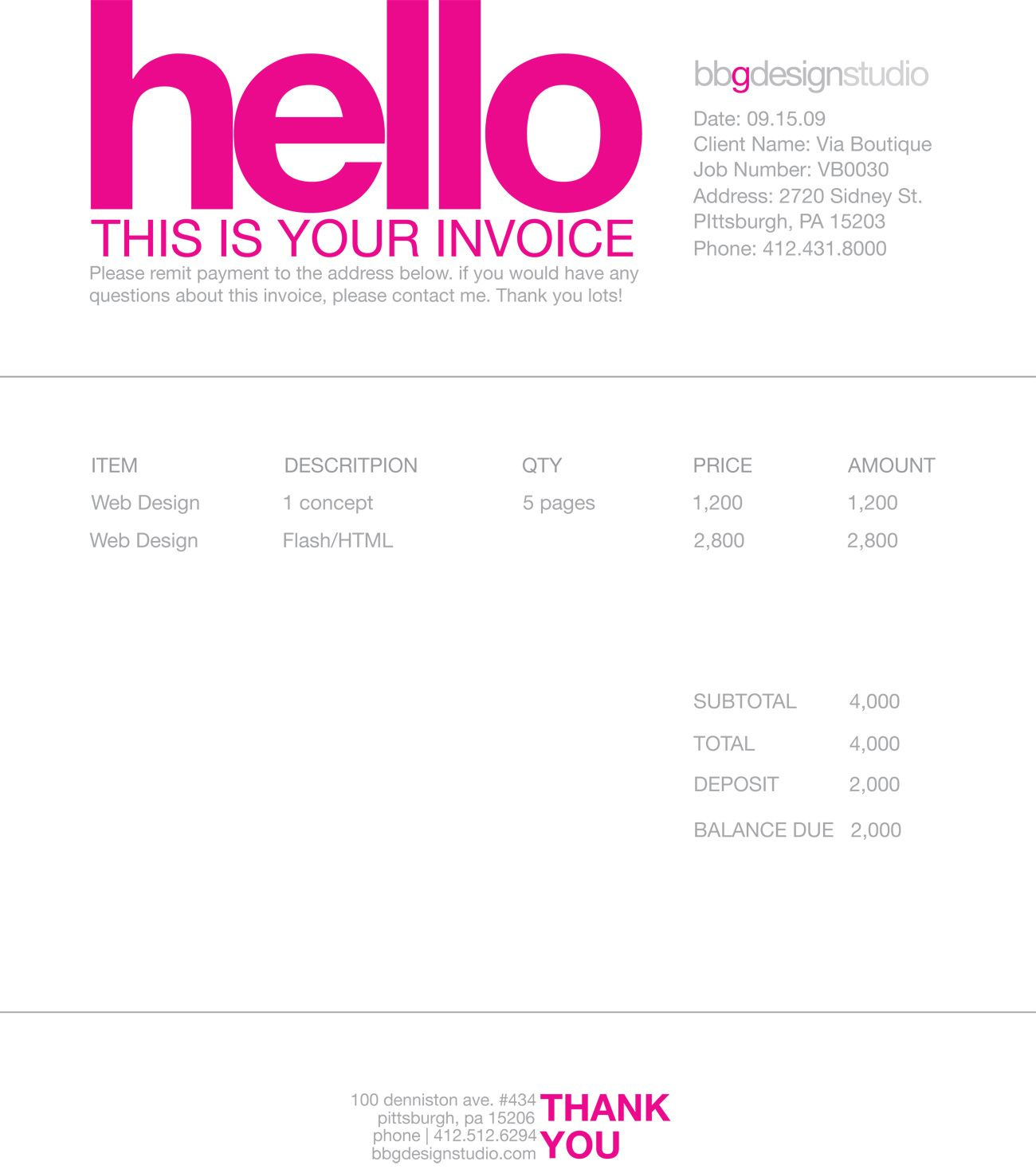 Funny Invoice Template • Business Template Ideas