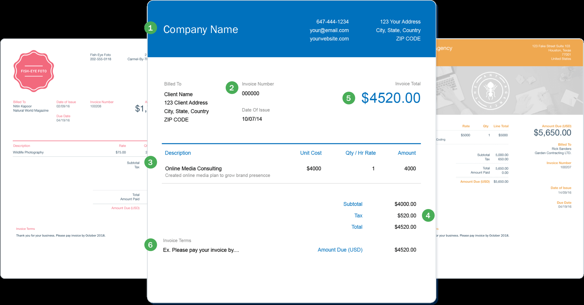 Invoice Templates Freshbooks throughout measurements 1910 X 998